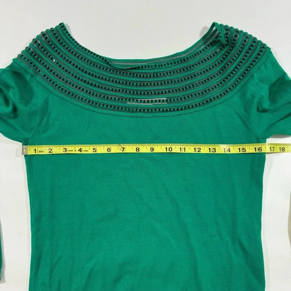 Boston Proper Sweater Glass Bead Trim Details - Picture 5 of 7